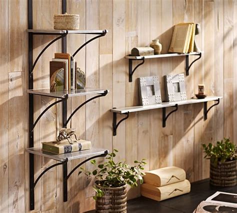 pottery barn metal bracket shelves 3 tiered|Metal Bracket Shelf .